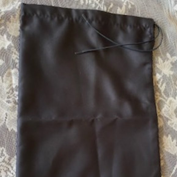Prada Black Silky Drawstring Dust Bag w/Leather Ties - Picture 12 of 14